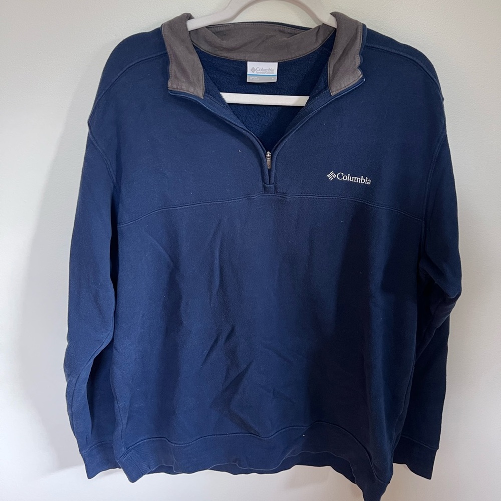 Columbia Men's Navy Quarter Zip Sweater